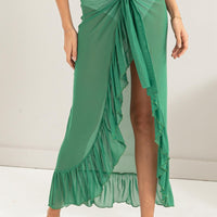 HYFVE Ruffle Trim Cover Up Sarong Skirt