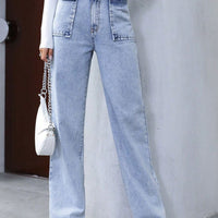 High Waist Straight Jeans