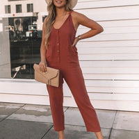 Full Size Scoop Neck Wide Strap Jumpsuit