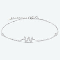 V To Z Zircon 925 Sterling Silver Bracelet