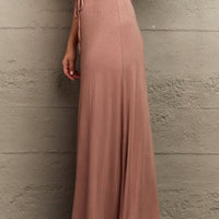 Culture Code For The Day Full Size Flare Maxi Skirt in Chocolate