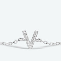 V To Z Zircon 925 Sterling Silver Bracelet