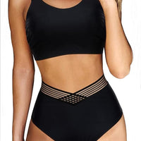 Crisscross Wide Strap Two-Piece Swim Set