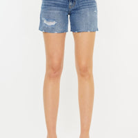 Kancan Distressed High Waist Denim Shorts