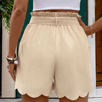 Frill Tied Shorts with Pockets