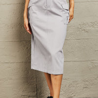 HYFVE Professional Poise Buckled Midi Skirt