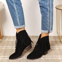 Legend Women's Fringe Cowboy Western Ankle Boots