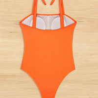 Tied Wide Strap One-Piece Swimwear