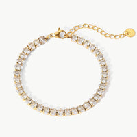 Inlaid Zircon 18K Gold Plated Bracelet