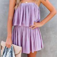 Ruched Spaghetti Strap Romper