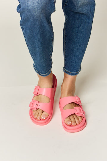 Legend Double Buckle Open Toe Slides