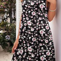 Printed Round Neck Sleeveless Dress