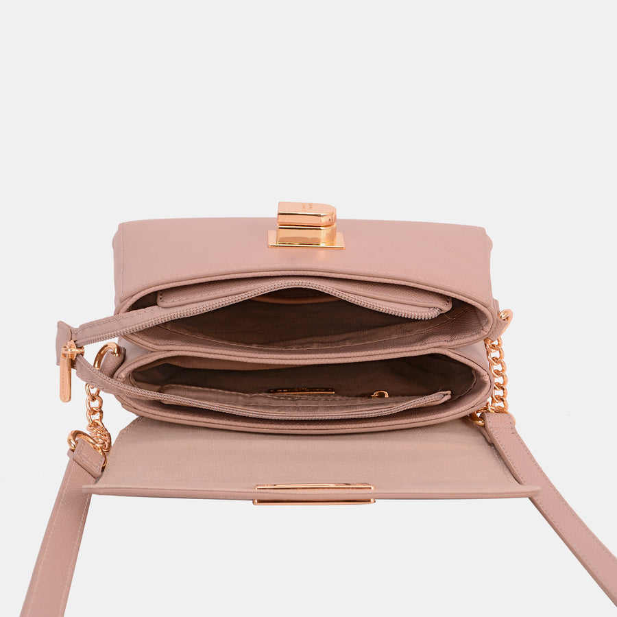 David Jones PU Leather Crossbody Bag