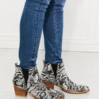 MMShoes Back At It Point Toe Bootie in Snakeskin