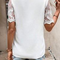 Full Size Asymmetrical Neck Short Sleeve Top