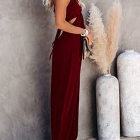 Halter Neck Wide Leg Jumpsuit