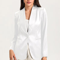 Long Sleeve Shawl Collar Blazer