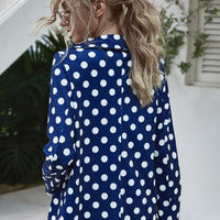 Polka Dot Long Sleeve Blazer