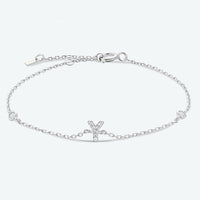 V To Z Zircon 925 Sterling Silver Bracelet