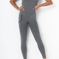 Crisscross Wide Strap Active Jumpsuit