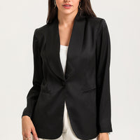 Long Sleeve Shawl Collar Blazer