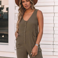 Full Size Scoop Neck Wide Strap Jumpsuit