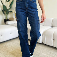 Judy Blue Full Size High Waist Straight Cargo Jeans