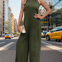 Tied Grecian Wide Leg Jumpsuit