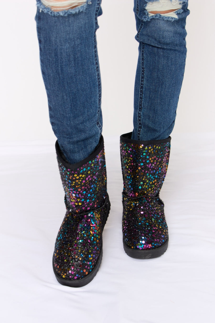 Forever Link Sequin Thermal Flat Boots