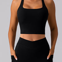 Square Neck Racerback Cropped Tank