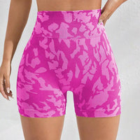 Printed High Waist Active Shorts