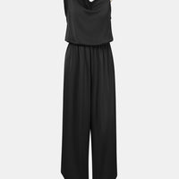 Chain Detail Asymmetrical Neck Jumpsuit