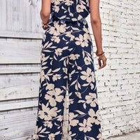 Floral Strapless Wide Leg Jumpsuit