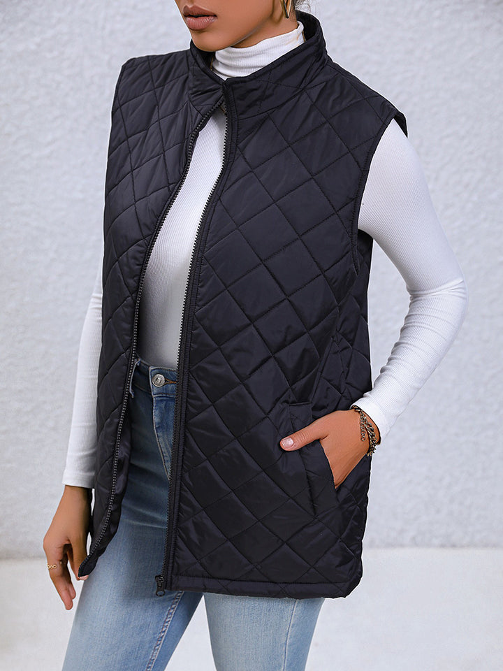 Zip-Up Vest with Pockets