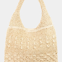 Fame Straw Braided Tote Bag