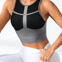 Color Block Round Neck Active Tank