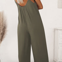 Scoop Neck Spaghetti Strap Jumpsuit