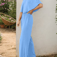 Off-Shoulder Wide Leg Jumpsuit