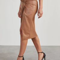 Twist Detail High Waist Skirt