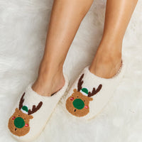 Melody Rudolph Print Plush Slide Slippers