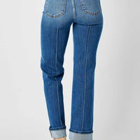 Judy Blue Full Size High Waist Front Seam Detail Straight Jeans