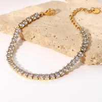 Inlaid Zircon 18K Gold Plated Bracelet