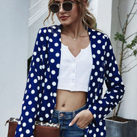 Polka Dot Long Sleeve Blazer