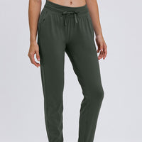 Double Take Tied Joggers with Pockets