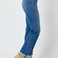 Judy Blue Full Size High Waist Front Seam Detail Straight Jeans