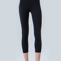 Wide Waistband Cropped Sports Leggings