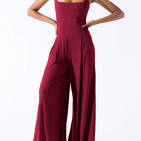 Square Neck Wide Strap Jumpsuit