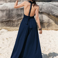 Surplice Wide Leg Jumpsuit with Free Tie