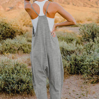 V-Neck Sleeveless Jumpsuit with Pocket