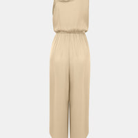 Chain Detail Asymmetrical Neck Jumpsuit